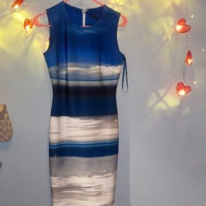 COPY - Tommy Hilfiger size 2 royal blue and beige dress